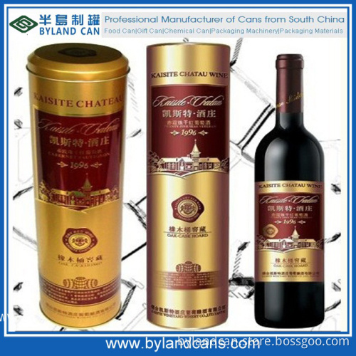 Round Tin Wine Box